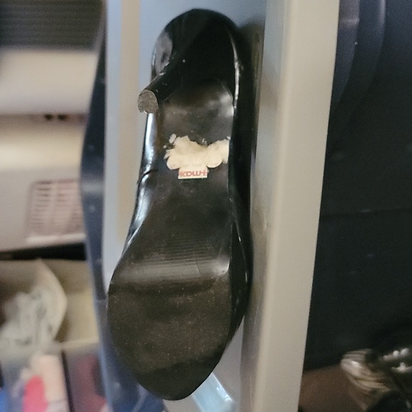 Used Guess Women's Cacei Peep Toe Platform Pump Stiletto Heels in black sz 8.5M - Picture 5 of 8